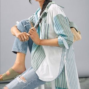 Anthropologie Maeve Alix Henley Blouse Sz S NWOT